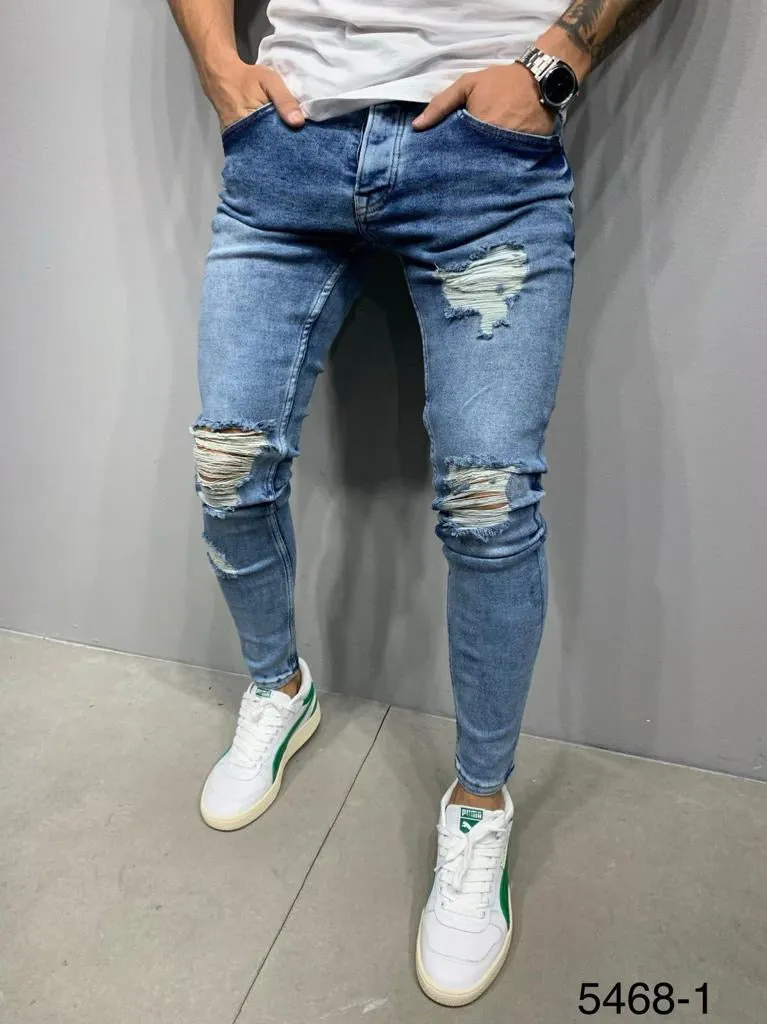 2Y - Jean bleu stylé premium déchiré