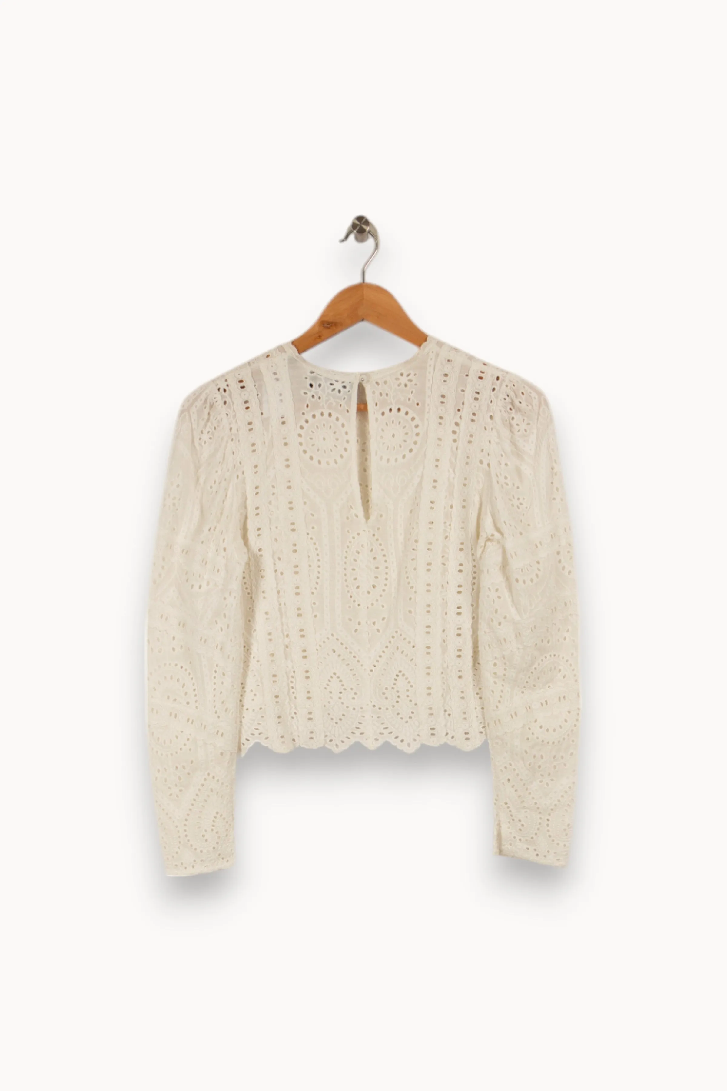 Blouse blanche en dentelle - Taille S/36