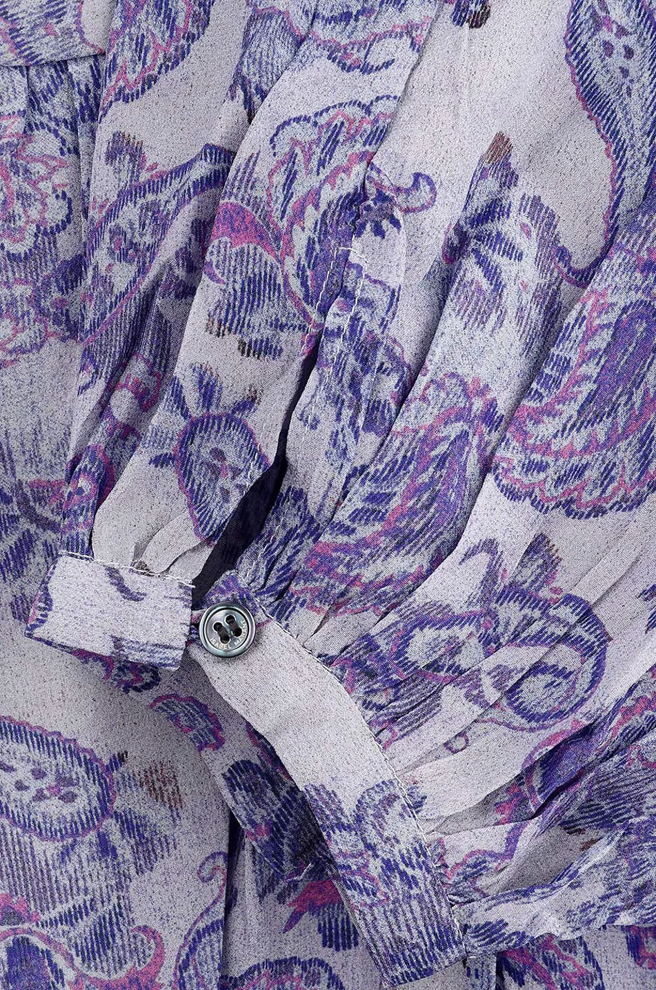 Blouse trapèze en soie imprimée Brunille