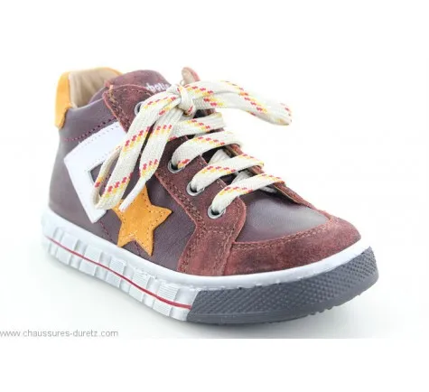Bottines garcon  Babybotte ASISSI Bordeaux 