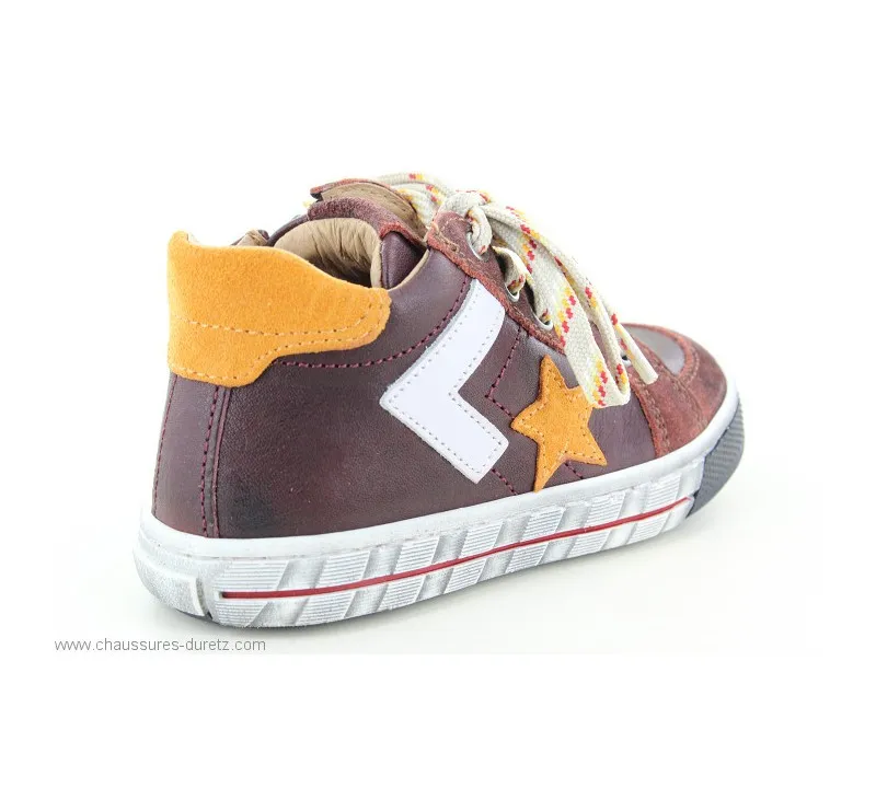 Bottines garcon  Babybotte ASISSI Bordeaux 
