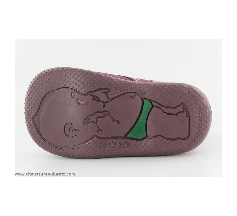 Bottines  Kickers BONBON Violet foncé / Corail