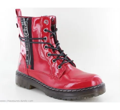Bottines  Mustang HAUT Rouge
