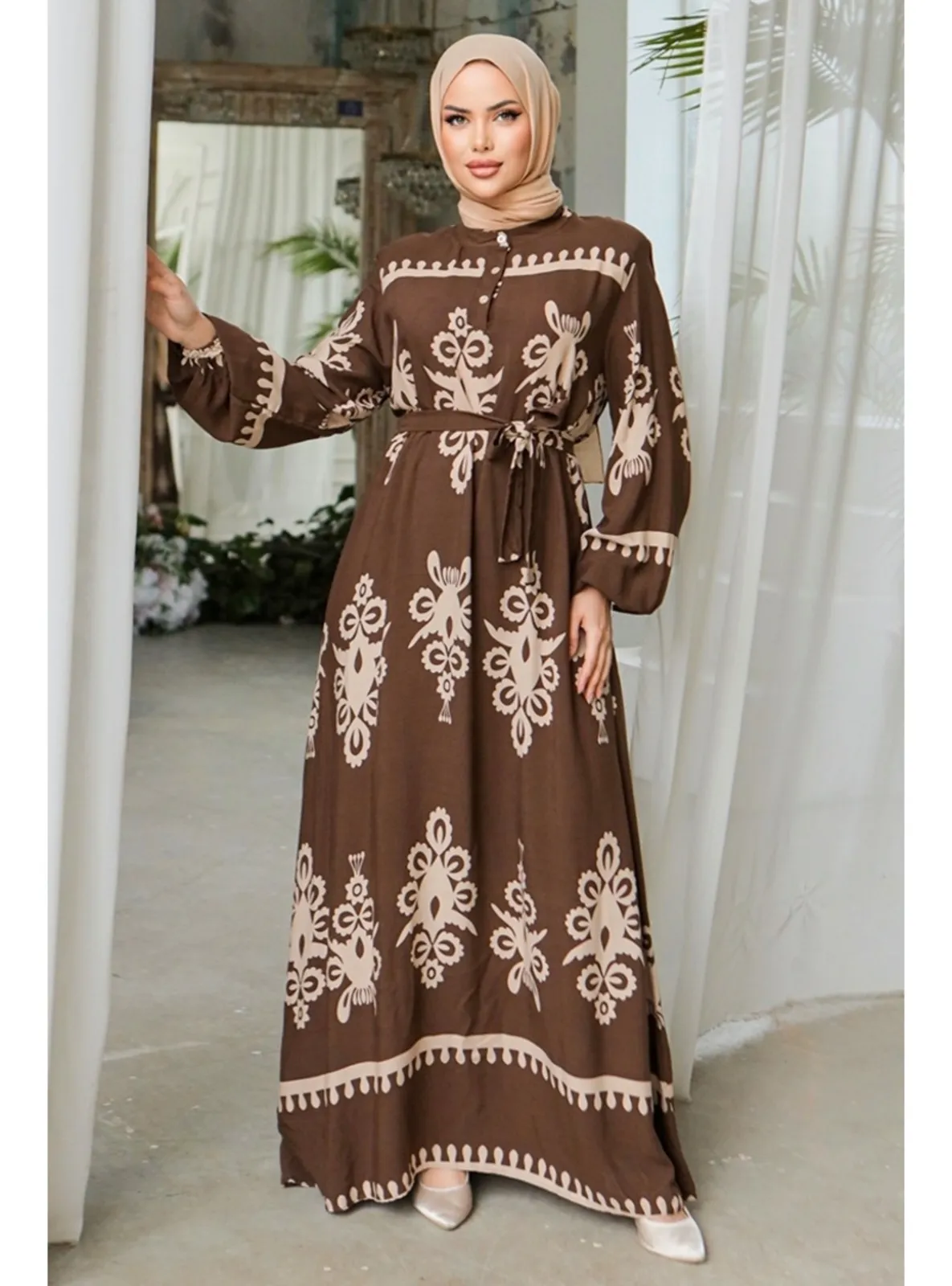 Brown - Modest Dress