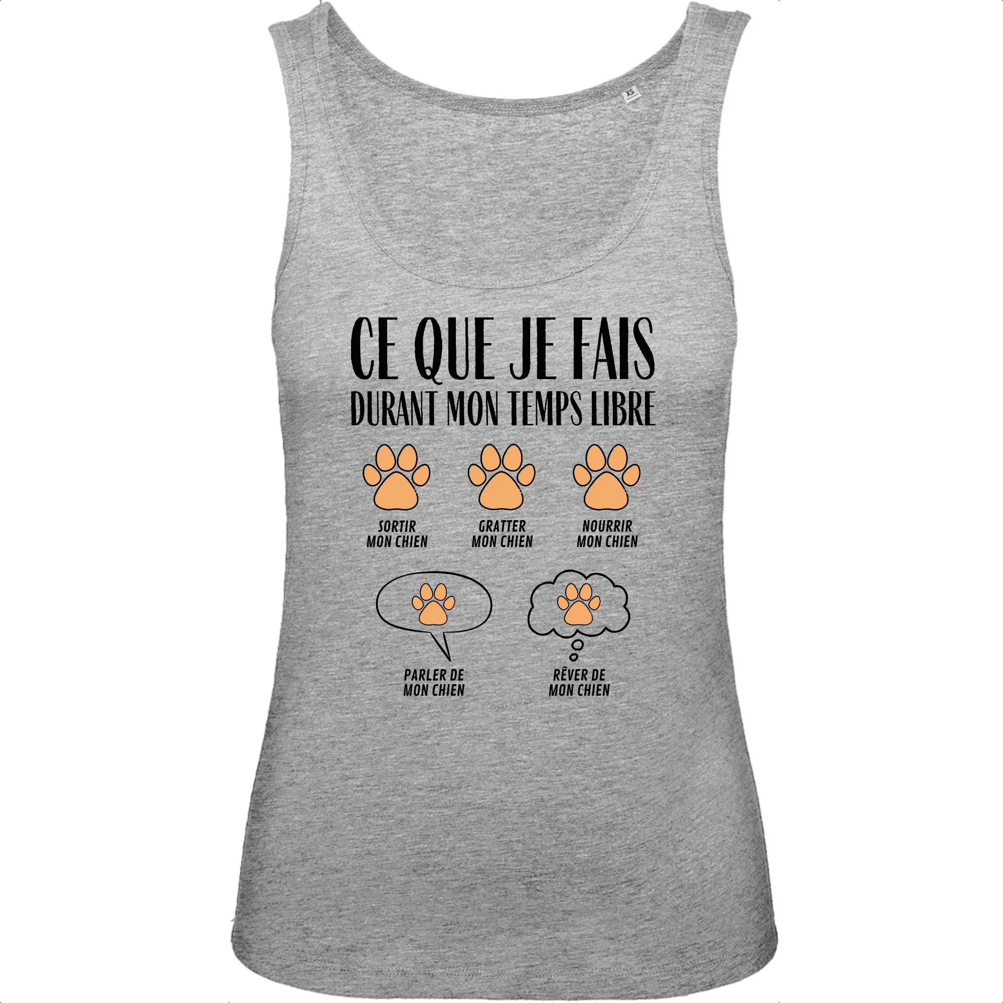 Débardeur Femme Ce que je fais durant mon temps libre Chien