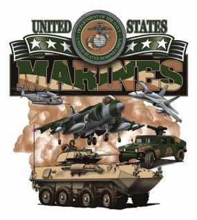 Débardeur homme -  armée US MARINES militaire avion - 21148 