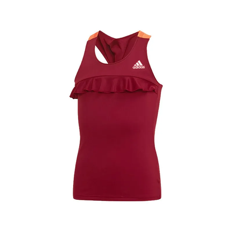 Débardeur tennis fille Adidas Frill avec volant - Collection enfant