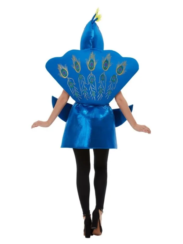 Déguisement Paon DELUXE bleu (tabard et capuche)