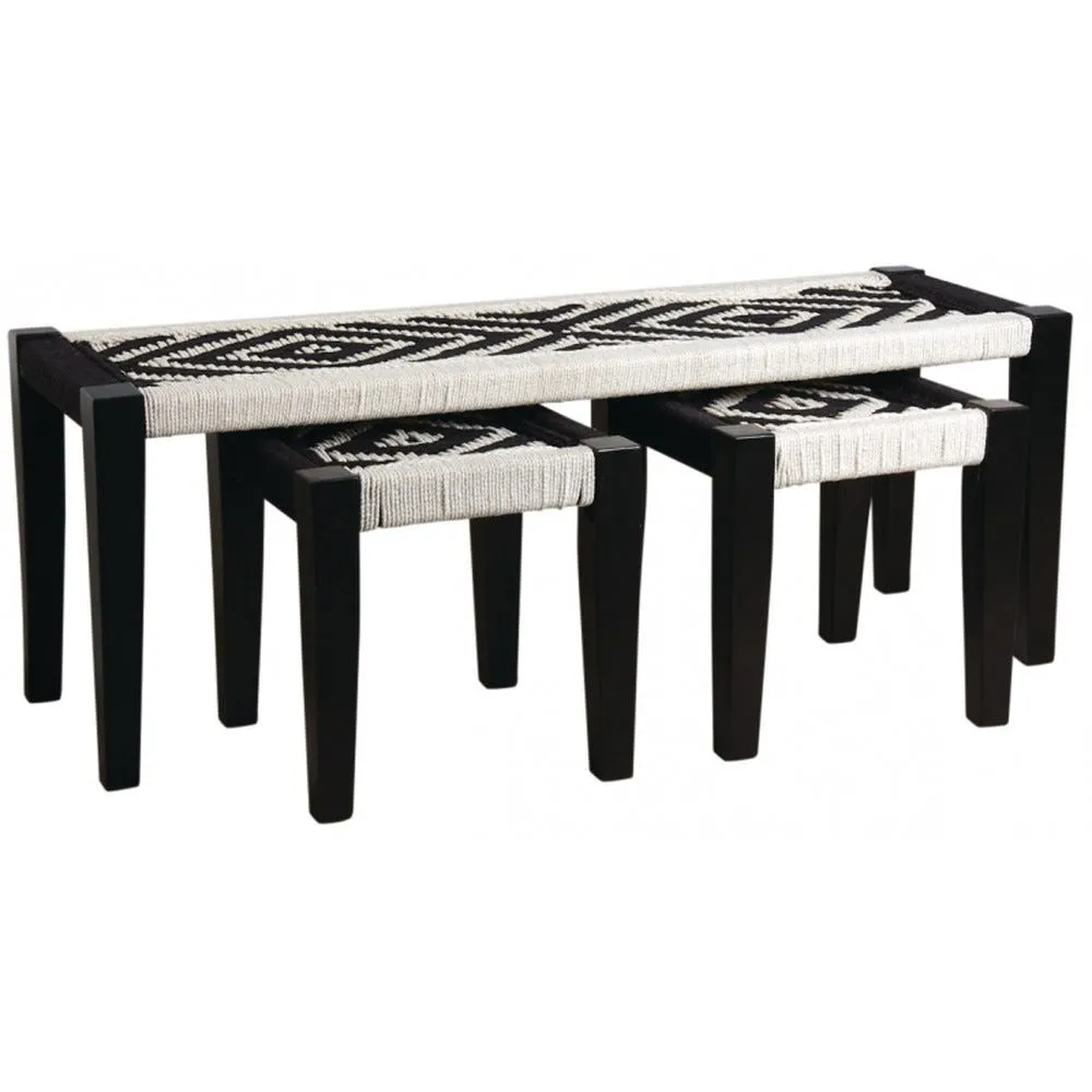 Ensemble berbère banc et tabourets