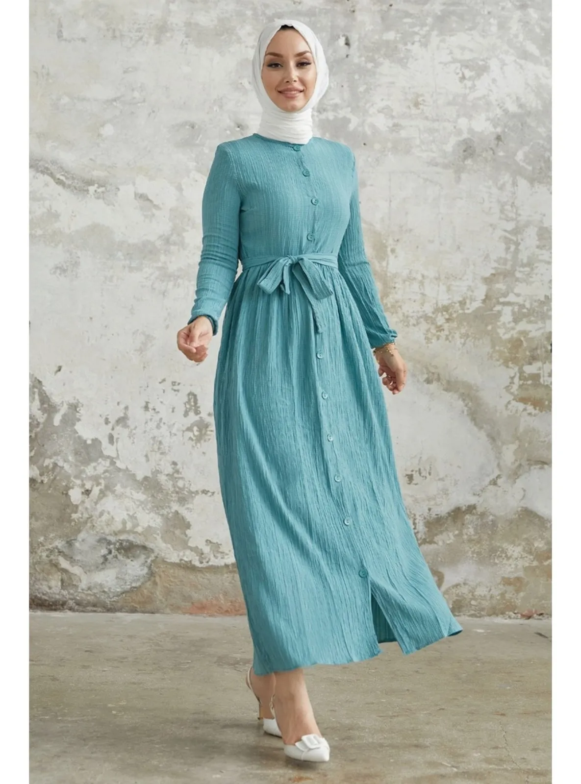 Mint Green - Unlined - Modest Dress