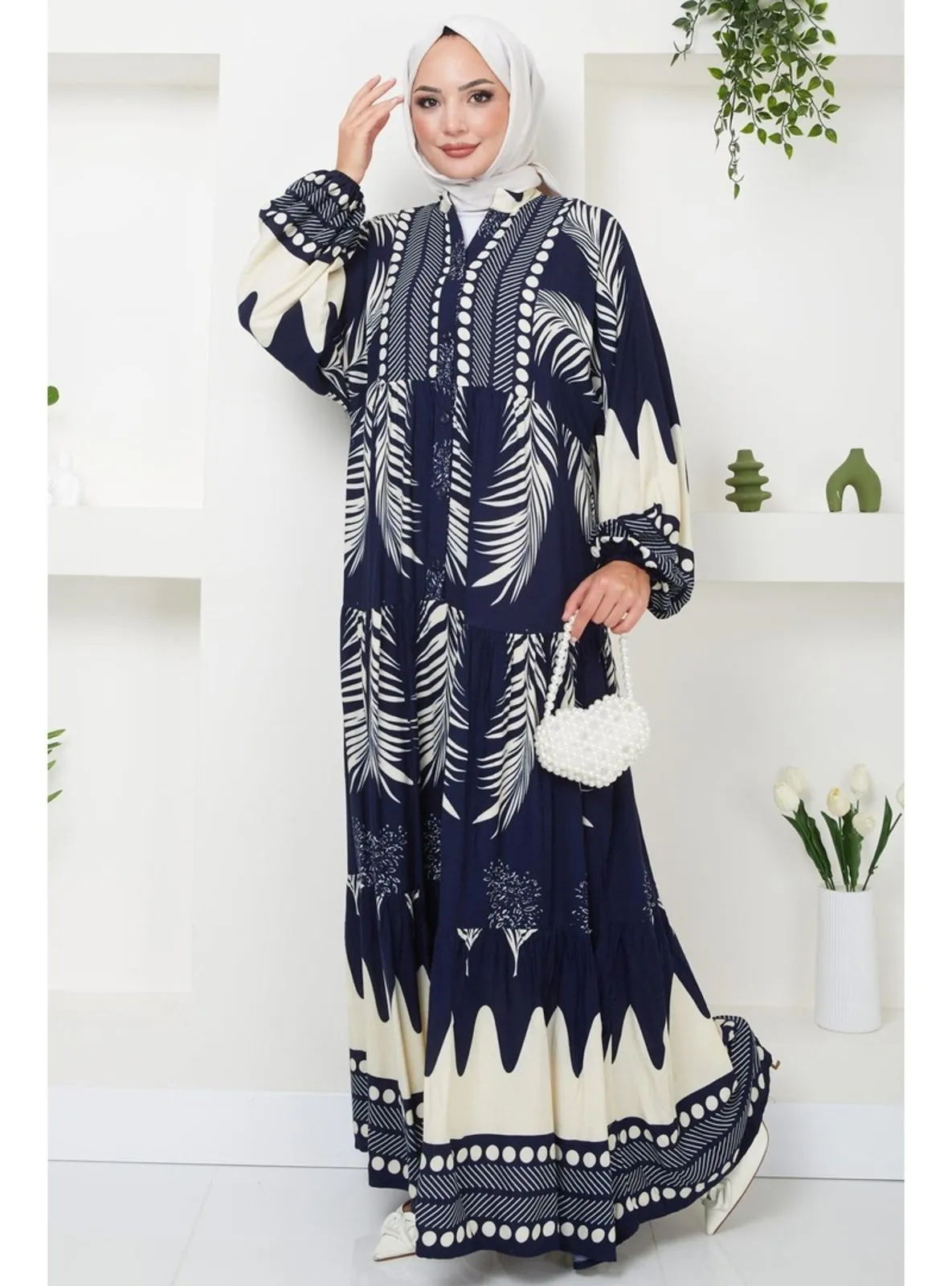 Navy Blue - Modest Dress