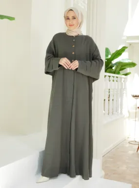 Olive Green - Modest Dress
