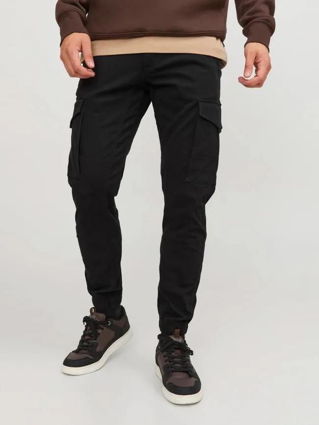 Pantalon cargo paul flake resserré noir homme - Jack & Jones | wimod