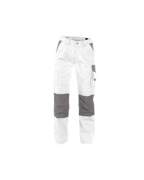 Pantalon de travail femme Boston blanc et gris - DASSY