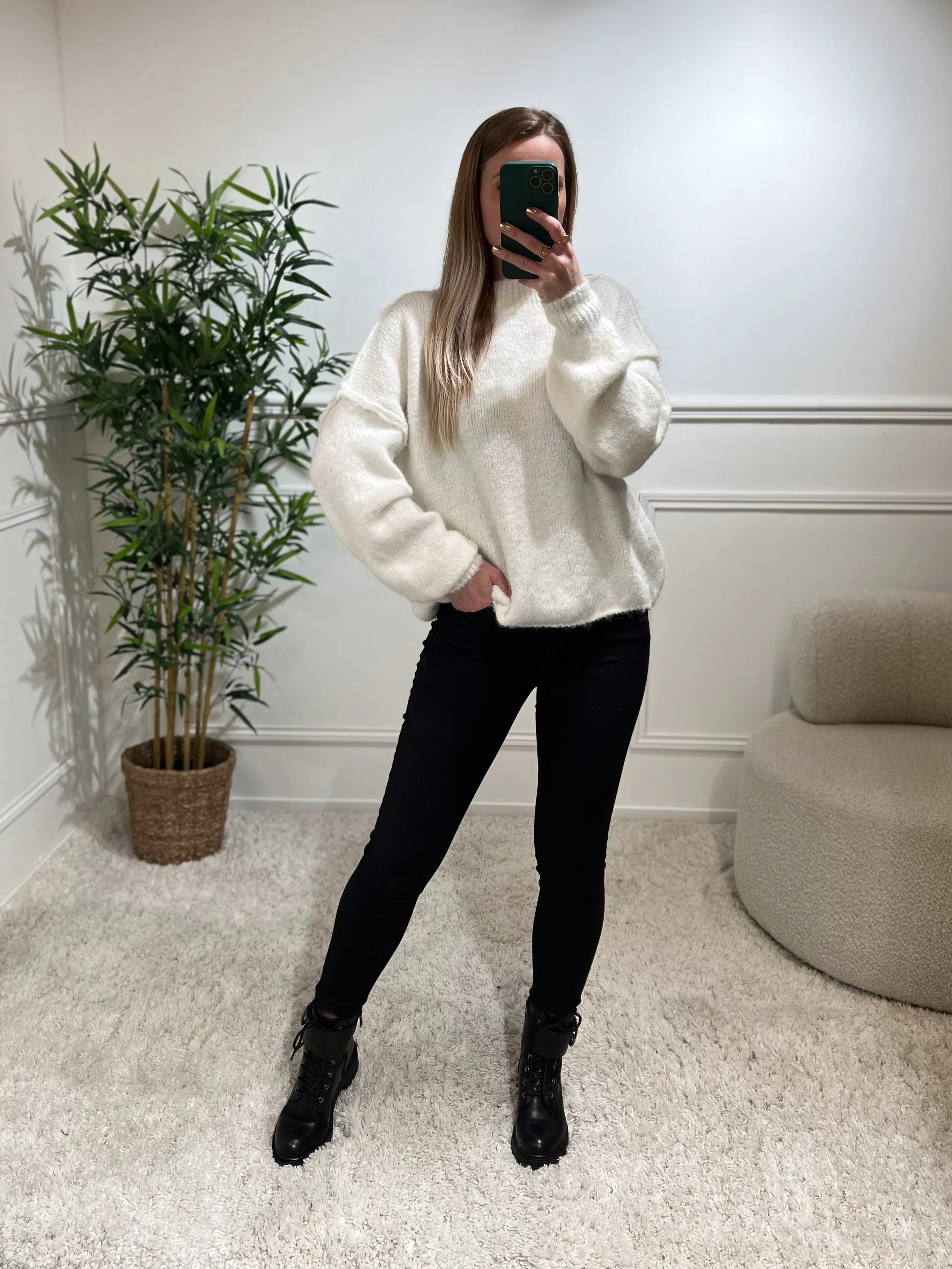 Pull LOUNE blanc