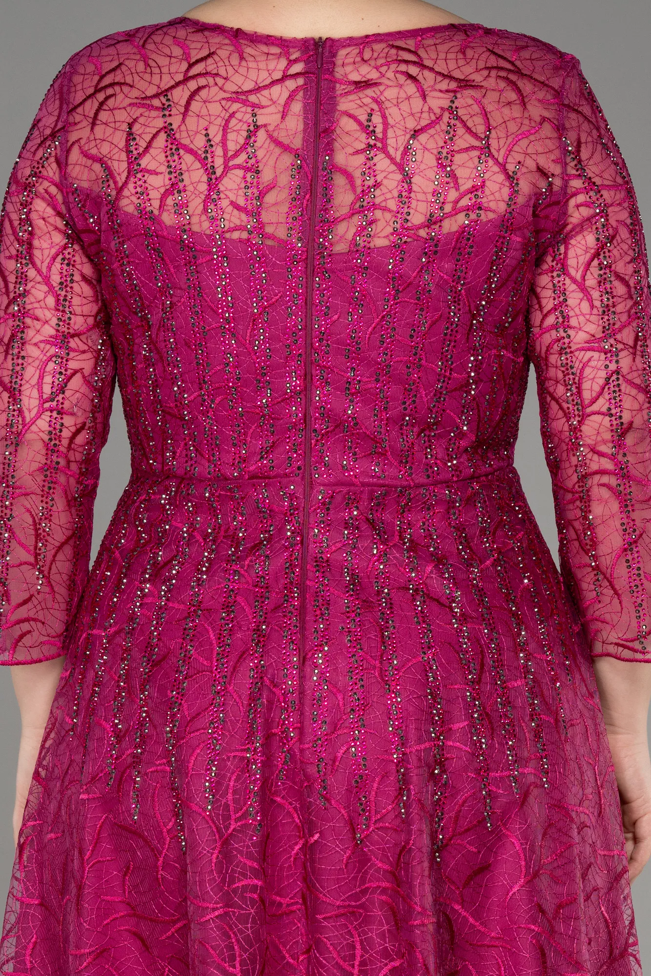 Robe De Soirée Grande Taille Longue Lacé Noir ABU3932