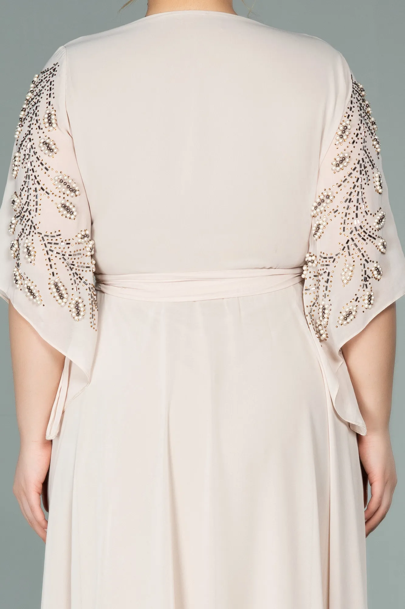 Robe De Soirée Grande Taille Mousseline Longue Émeraude ABU2071