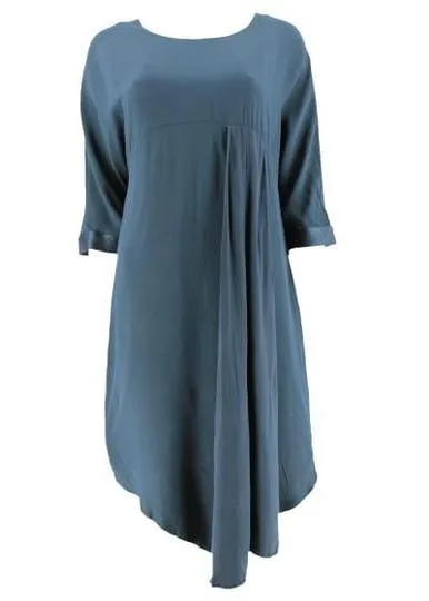 Robe manches courtes-Sisley--Bleu foncé-34 - S-Féminin