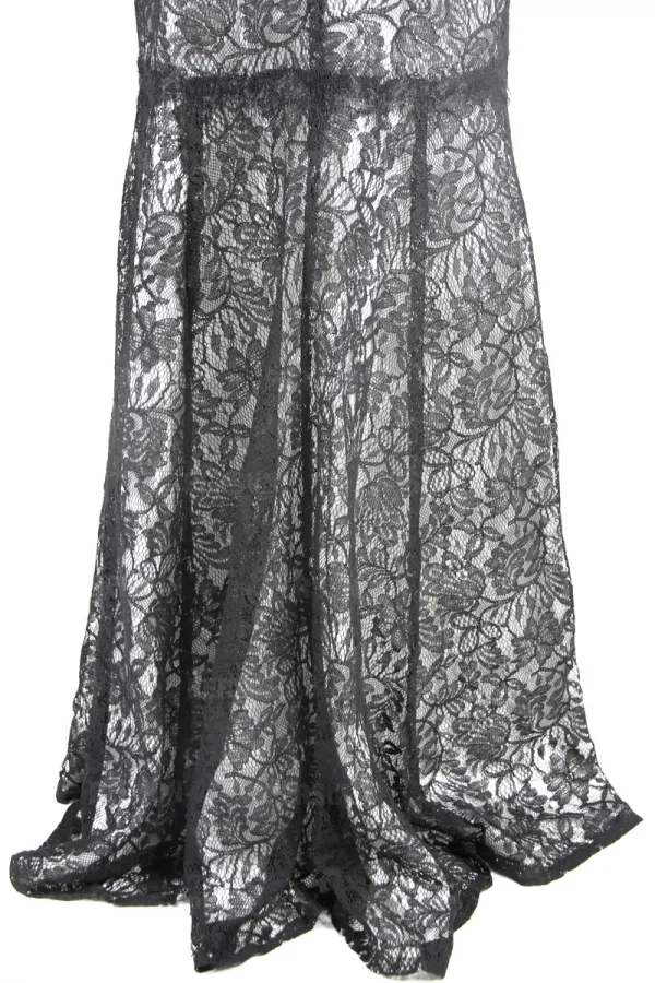 Robe noire dentelle de Kate Middleton longue au sol