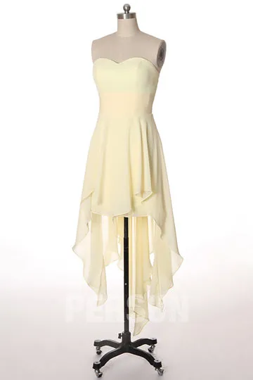 Robe témoin mariage bustier coeur courte devant longue derrière