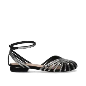 SANDALE EXÉ LOLA-307 STRASS NOIR ÉTAIN