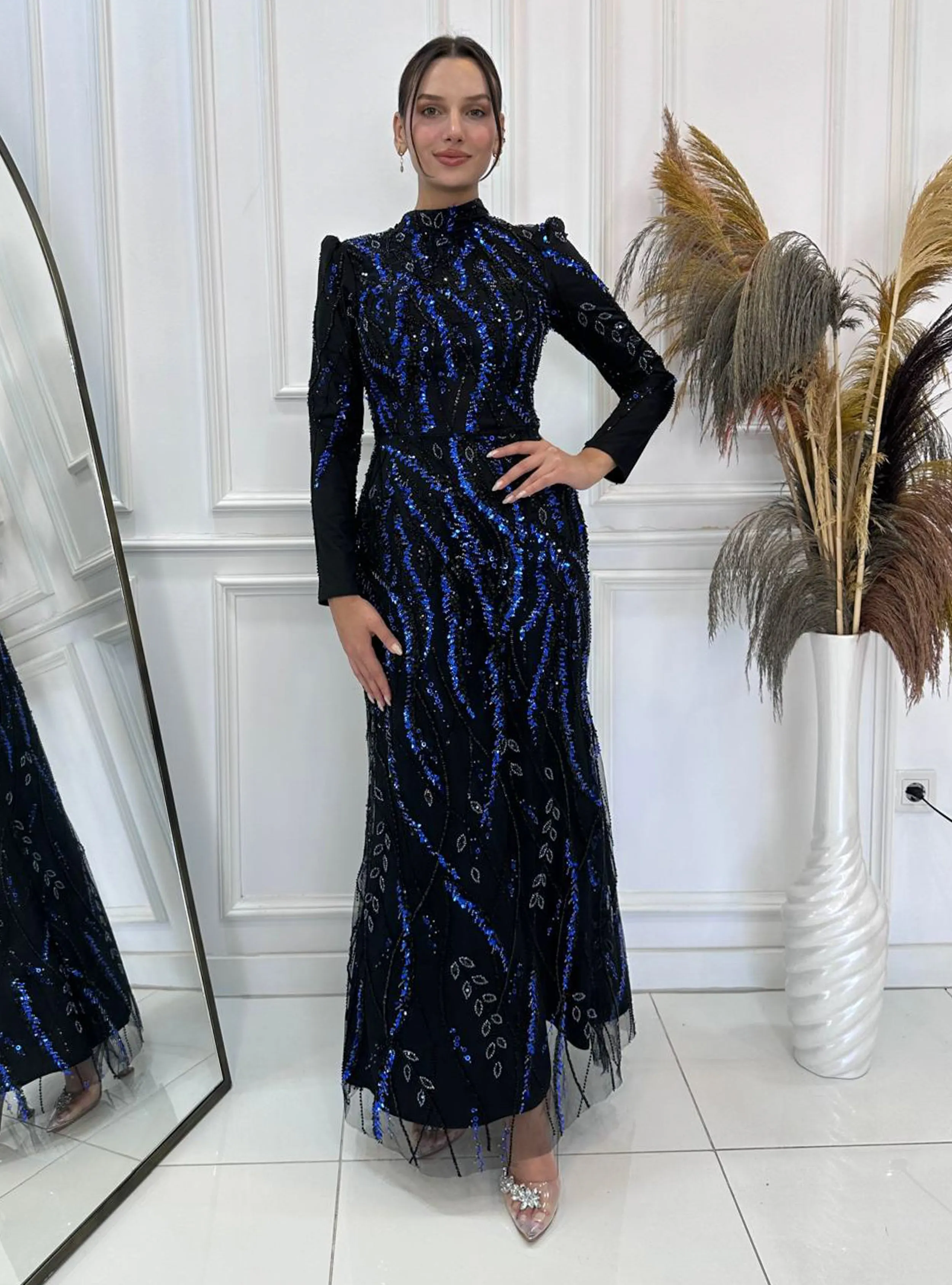 Saxe Blue - Modest Evening Dress