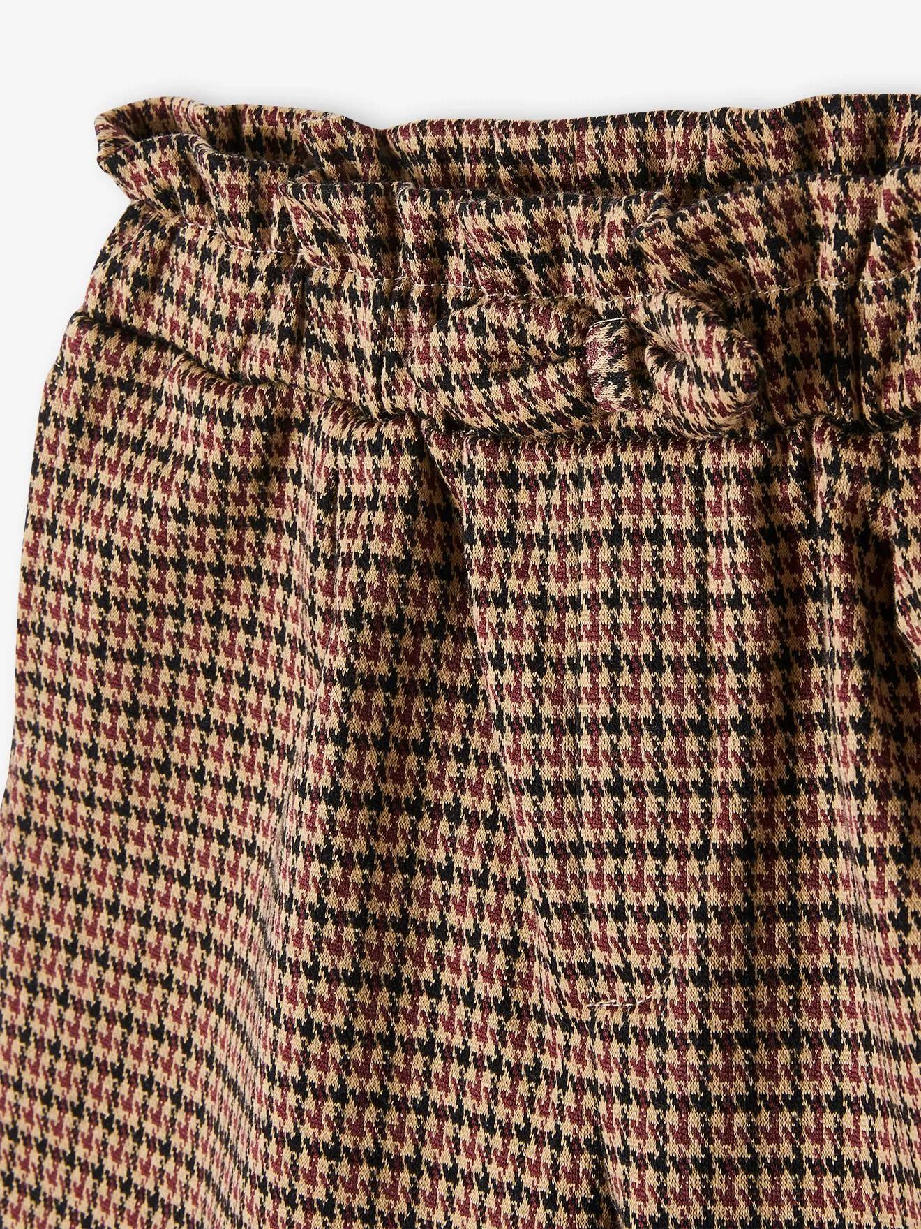 Short à carreaux fille marron - Vertbaudet