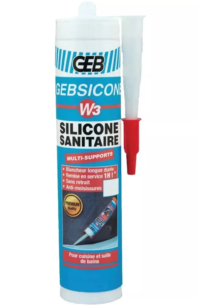 Silicone sanitaire multi-supports W3 Gebsicone - GEB