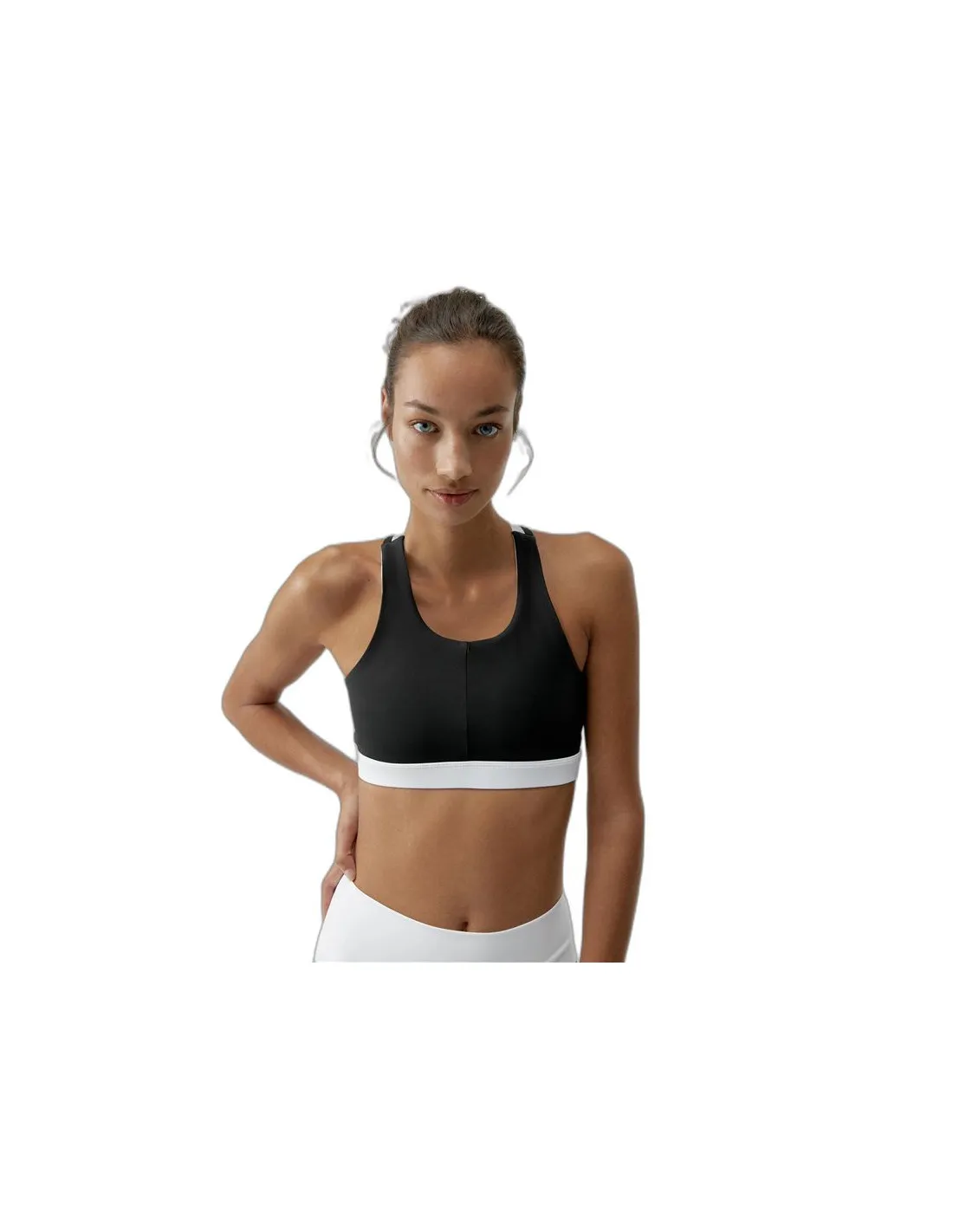 Soutien-gorge de sport Born Living Yoga Hanae Noir/Blanc Femmes