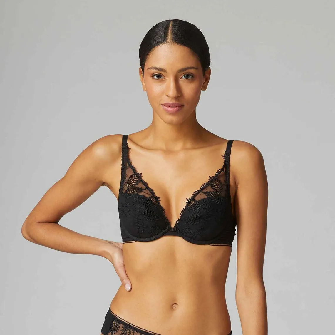 Soutien-gorge plongeant armatures - Noir - Simone Pérèle | 3 Suisses