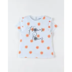 T-shirt imprimé soleil manches courtes jaune - Noukies
