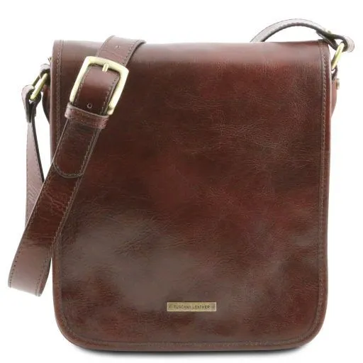 TL Messenger - Sac Bandoulière en Cuir Marron TL141255