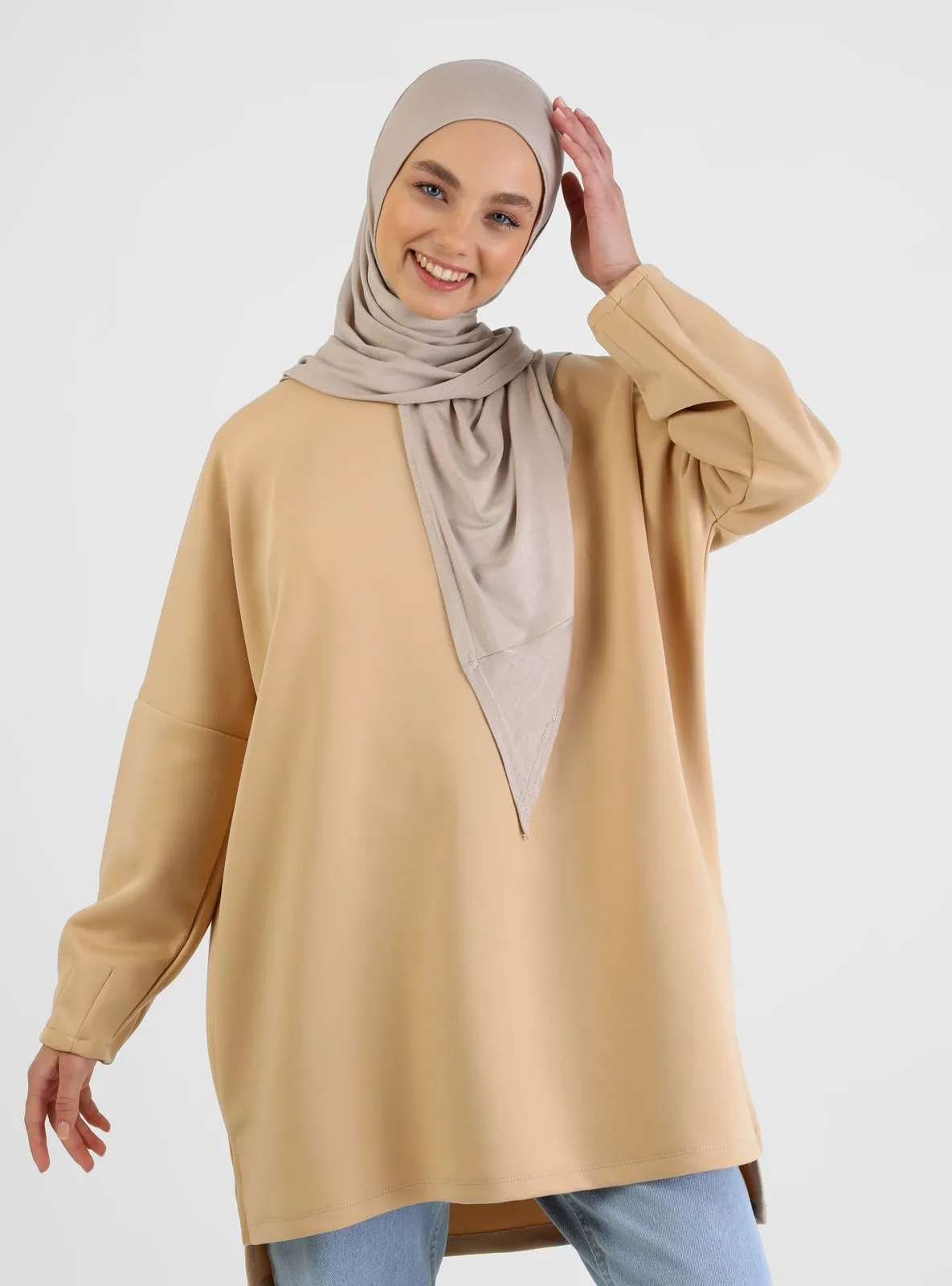 Viscose Hijab Light Mink Instant Scarf